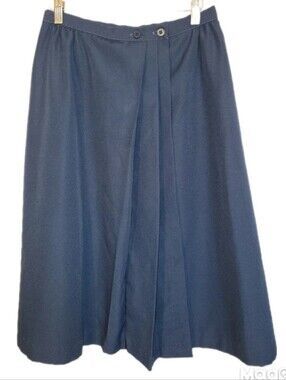 Vintage Claude Chambray Blue A Line Pleated Front Skirt Size 5/6 School Charm